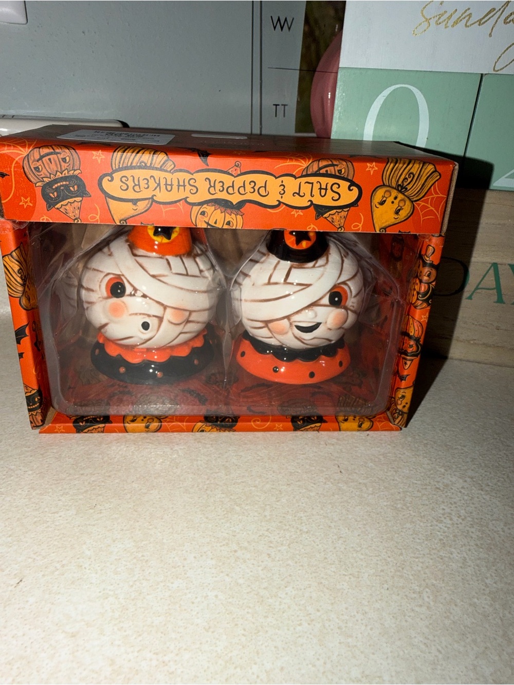 Johanna Parker Halloween mummy salt and pepper